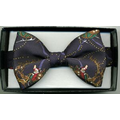 Custom Printed Silk Banded Bow Tie